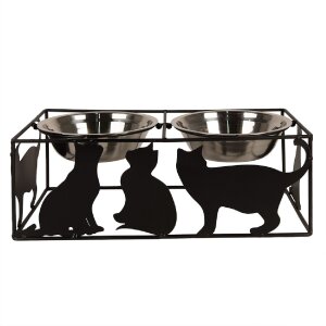 Clayre & Eef 6Y5432 Animal Feeding Bowl Black...