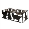 Clayre & Eef 6Y5432 Animal Feeding Bowl Black 38x20x14cm 2x500ml