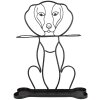 Clayre & Eef 6Y5437 Umbrella stand dog motif 46x15x58 cm black