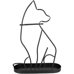 Clayre & Eef 6Y5438 Umbrella Stand Cat Design 42x16x59 cm Black