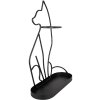 Clayre & Eef 6Y5438 Umbrella Stand Cat Design 42x16x59 cm Black