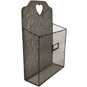 Clayre & Eef 6Y5439 Newspaper stand 25x10x38 cm Grey