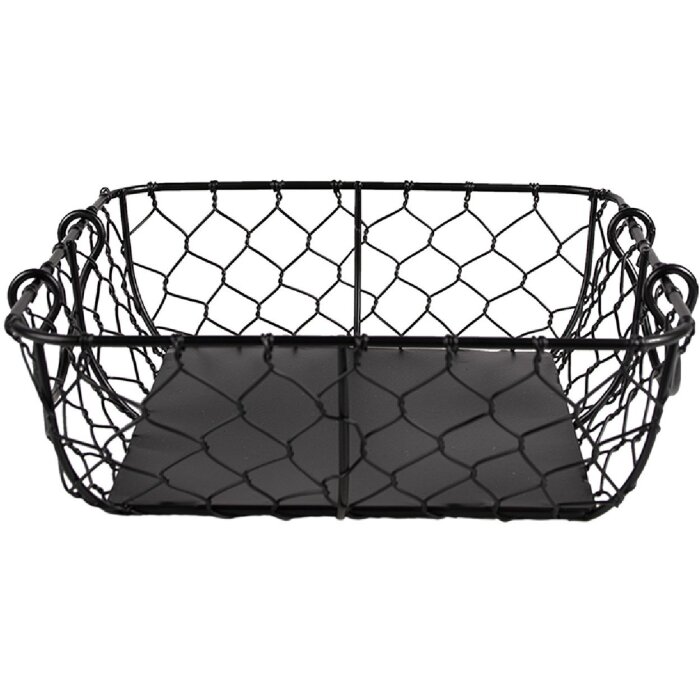 Clayre & Eef 6Y5479 Basket Black 23x23x7 cm Stylish Storage