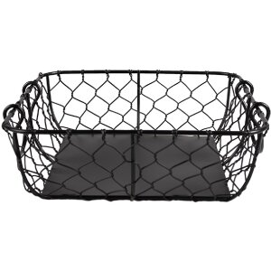 Clayre & Eef 6Y5479 Basket Black 23x23x7 cm Stylish...