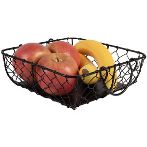 Clayre & Eef 6Y5479 Basket Black 23x23x7 cm Stylish...