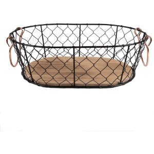 Clayre & Eef 6Y5480 Basket Black 33x23x10 cm -...