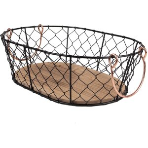 Clayre & Eef 6Y5480 Basket Black 33x23x10 cm -...