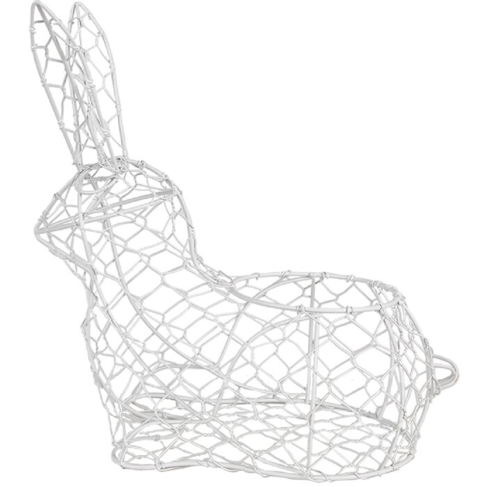 Clayre & Eef 6Y5481L Basket Rabbit White 28x15x30 cm Decoration