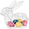 Clayre & Eef 6Y5481M Basket Rabbit White 25x13x22 cm