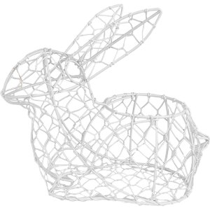 Clayre & Eef 6Y5481S Basket Rabbit 22x11x22 cm White...