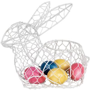 Clayre & Eef 6Y5481S Basket Rabbit 22x11x22 cm White...