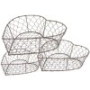 Clayre & Eef 6Y5483 Basket Set 3 pcs Brown 25x23x11/22x20x10/19x18x8 cm