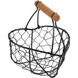 Clayre & Eef 6Y5485 Basket Black 17x17x19 cm -...