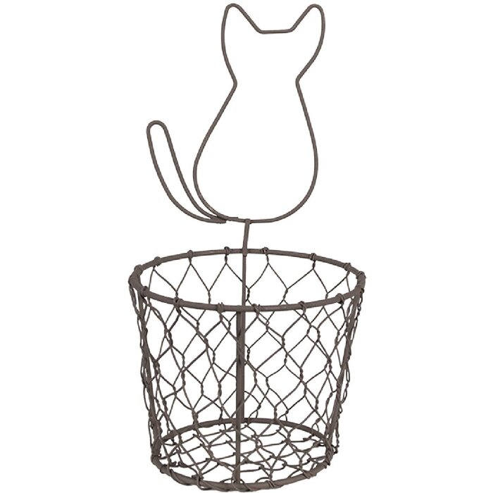 Clayre & Eef 6Y5487 Basket Cat Brown Ø 13x25 cm - Stylish storage