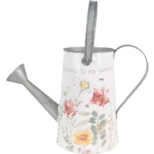 Clayre & Eef 6Y5490 Watering Can Decoration White...