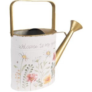 Clayre & Eef 6Y5491 Watering Can Decoration White 34x12x32 cm