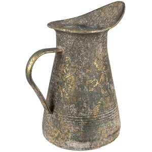 Clayre & Eef 6Y5506 Decorative Jug Green Gold 21x15x25 cm