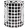 Clayre & Eef 6Y5509 Tin Can Set White Black Ø20x24/Ø17x23 cm