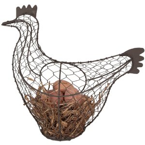 Clayre & Eef 6Y5520 Basket Chicken 37x16x32 cm Brown...