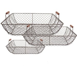 Clayre & Eef 6Y5522 Basket Set 3 Sizes Brown...