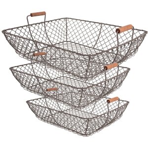 Clayre & Eef 6Y5522 Basket Set 3 Sizes Brown...