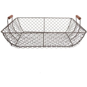 Clayre & Eef 6Y5522 Basket Set 3 Sizes Brown 40x34x15/36x30x14/32x26x13 cm