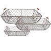 Clayre & Eef 6Y5522 Basket Set 3 Sizes Brown 40x34x15/36x30x14/32x26x13 cm