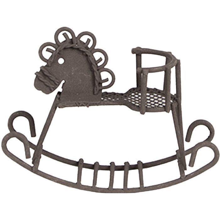 Clayre & Eef 6Y5523 Rocking Horse Decoration Brown 9x3x6 cm