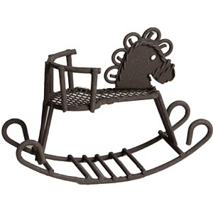 Clayre & Eef 6Y5523 Rocking Horse Decoration Brown 9x3x6 cm