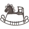 Clayre & Eef 6Y5523 Rocking Horse Decoration Brown 9x3x6 cm