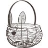 Clayre & Eef 6Y5528 Basket Rabbit Brown Ø 20x12/27 cm Iron