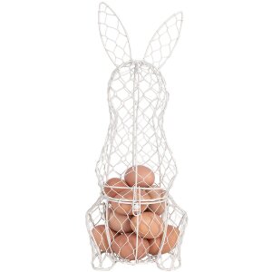 Clayre & Eef 6Y5535 Basket Rabbit White 12x14x39 cm