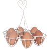 Clayre & Eef 6Y5538 Egg Holder White Ø 19x19 cm - Stylish kitchen organisation