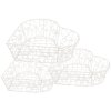 Clayre & Eef 6Y5540 Basket set of 3 white 25x25x7/20x20x6/15x15x6 cm