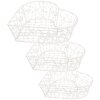 Clayre & Eef 6Y5540 Basket set of 3 white 25x25x7/20x20x6/15x15x6 cm