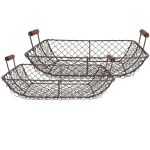 Clayre & Eef 6Y5543 Basket set 2 pieces brown...