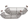 Clayre & Eef 6Y5543 Basket set 2 pieces brown 40x34x14/36x30x13cm