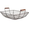 Clayre & Eef 6Y5543 Basket set 2 pieces brown 40x34x14/36x30x13cm