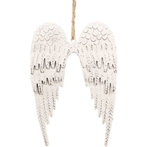 Clayre & Eef 6Y5554S Decorative Wings White 14x9 cm