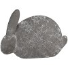 Clayre & Eef 6Y5561 Decorative Rabbit Grey Iron 16x4x11 cm Country Style