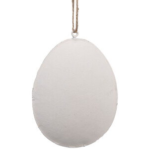 Clayre & Eef 6Y5568 Decorative Hanger Egg White 10x2x8 cm