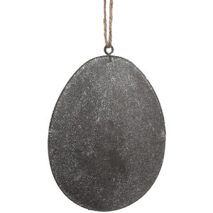 Clayre & Eef 6Y5571 Decorative Hanger Egg 10x2x8 cm Grey