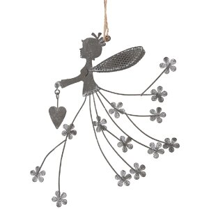 Clayre & Eef 6Y5573 Decorative Hanger Child 20x17cm Grey