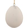 Clayre & Eef 6Y5575 Decorative hanger egg 8x1x6 cm Grey - Easter decor