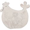 Clayre & Eef 6Y5579 Decorative Chicken 15x6x14 cm White - Rural Charm