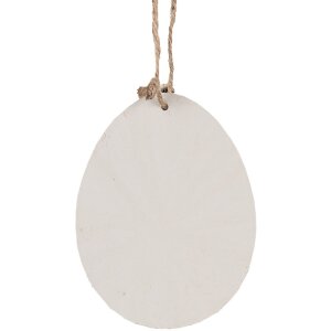 Clayre & Eef 6Y5580 Decorative Hanger Egg White 10x8...