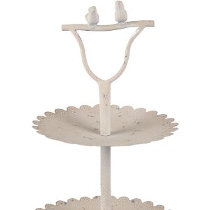 Clayre & Eef 6Y5601 Etagere Vogeldeko Ø 32x51 cm Beige