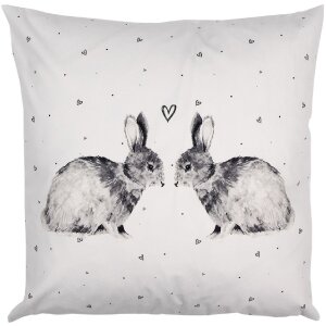 Clayre & Eef BSL22 Cushion Cover White 45x45 cm -...