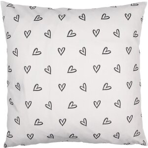 Clayre & Eef BSL22 Cushion Cover White 45x45 cm -...