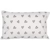 Clayre & Eef BSL36 Cushion Cover White Grey 30x50 cm Bunny Motif Polyester